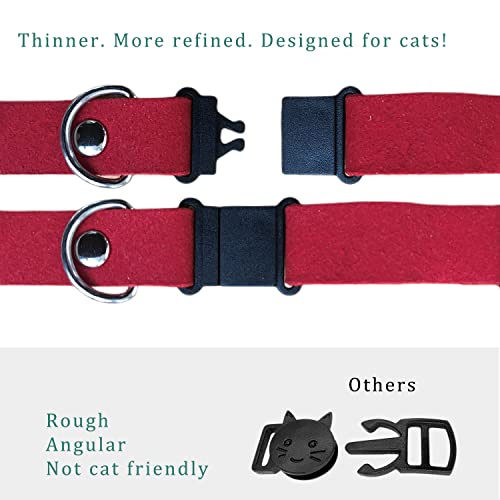 Collar para Gato Antiahogo Personalizado con Campana y Hebilla Seguro de Liberación Rápida Collar Gato Pequeño Azul Marino