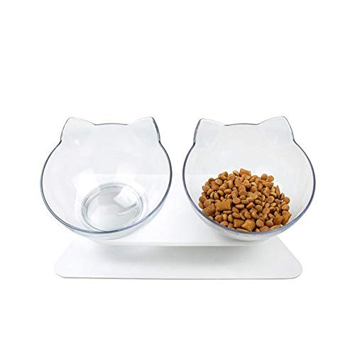Comederos para Gatos Tazones De Comida para Gatos Plato para Gatos TazóN Elevado para Gatos Anti-VóMitos Tazones De AlimentacióN para Gatos Inclinados Tazones para Gatos con Soporte
