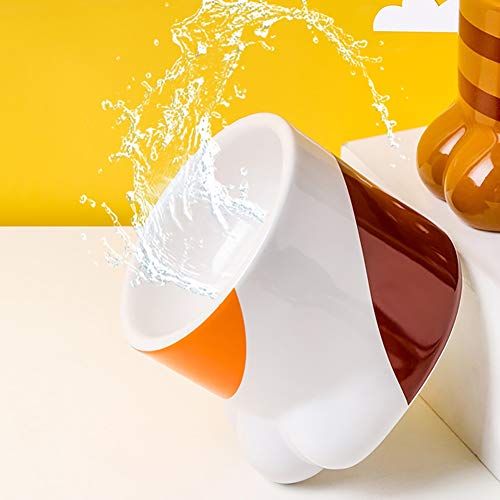 Comederos para Perros Cuencos de cerámica Frasco tazones de Fuente Dobles criaba Perros Gatos Cachorros Cuencos Set del alimentador de Agua Cuencos Pequeña Mediana Antideslizante Perros Accesorios