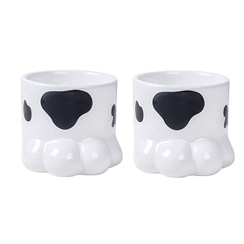 Comederos para Perros Cuencos de cerámica Frasco tazones de Fuente Dobles criaba Perros Gatos Cachorros Cuencos Set del alimentador de Agua Cuencos Pequeña Mediana Antideslizante Perros Accesorios