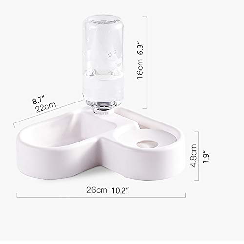 Comederos para Perros Mascotas Perros Gatos Alimentación Tazón alimentador automático de riego Toro sostenedor de la bandeja Doble Dispensador Pequeña Mediana de plástico anti-vuelco antiderrame Perro