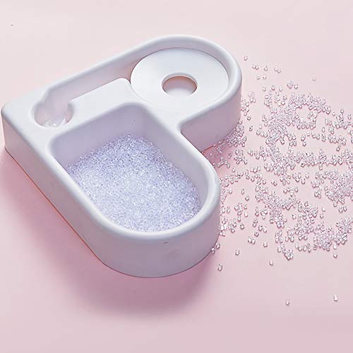 Comederos para Perros Mascotas Perros Gatos Alimentación Tazón alimentador automático de riego Toro sostenedor de la bandeja Doble Dispensador Pequeña Mediana de plástico anti-vuelco antiderrame Perro