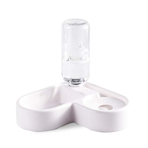 Comederos para Perros Mascotas Perros Gatos Alimentación Tazón alimentador automático de riego Toro sostenedor de la bandeja Doble Dispensador Pequeña Mediana de plástico anti-vuelco antiderrame Perro