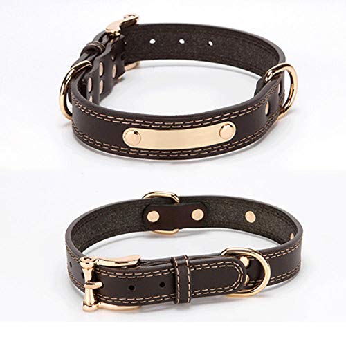 Correa para Mascotas Collar de Perro de Gato de Cuero de Microfibra Collar de Etiqueta Personalizado para Mascotas Collar de identificación de Placa de identificación de Cachorro Personalizado per