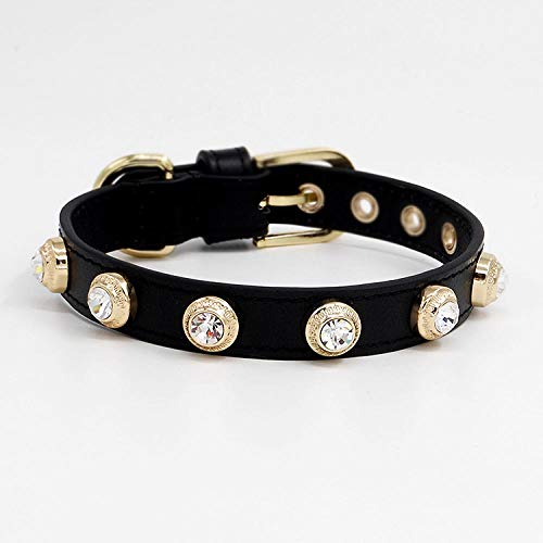 Cuello estampado piel para todas las estaciones, cuello Archaren & Leads-Black_XXS 1,1 x 16-21 cm.