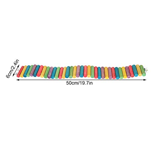 Cuque Venta Loca Escalera para hámster, Puente Colgante Duradero, Puente Colgante Colorido para Mascotas, de Madera para Mascotas de hámsteres[Big]
