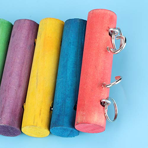 Cuque Venta Loca Escalera para hámster, Puente Colgante Duradero, Puente Colgante Colorido para Mascotas, de Madera para Mascotas de hámsteres[Big]