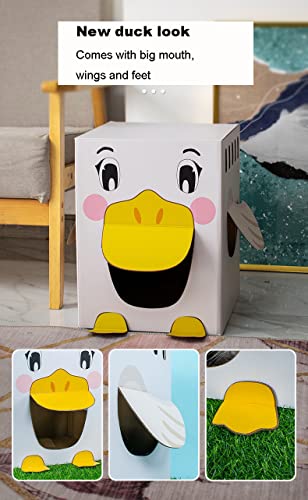 CUTEY Scrapidor de Gato, con Caja, raspador de Gatos de Doble Cara, cartón de Gatito Corrugado, camada de Gato de cartón, Cama de Gato