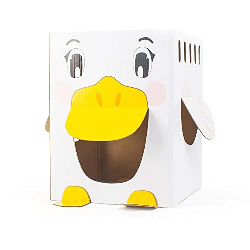 CUTEY Scrapidor de Gato, con Caja, raspador de Gatos de Doble Cara, cartón de Gatito Corrugado, camada de Gato de cartón, Cama de Gato