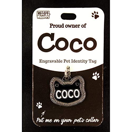 DESIRABLE GIFTS Los nombres de etiquetas de mascotas de COCO PERSONALIZADOS Y WHISKERS CAT PET no se pueden cambiar