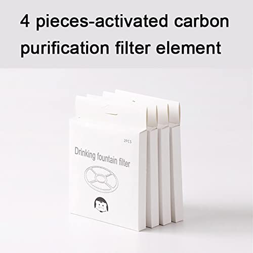 DHYBDZ Fuente de Agua para Mascotas de Interior USB, Bebedero silencioso para Gatos con Filtro de 4 Piezas, dispensador automático de Agua ABS para Gatos y Perros,Blanco