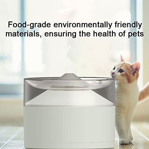 DHYBDZ Fuente de Agua para Mascotas de Interior USB, Bebedero silencioso para Gatos con Filtro de 4 Piezas, dispensador automático de Agua ABS para Gatos y Perros,Blanco