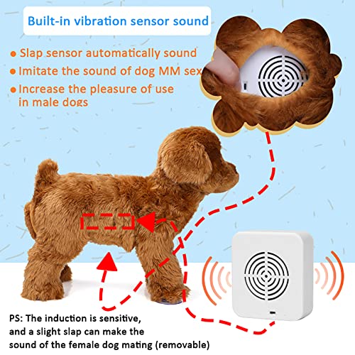 DISHENGZHEN Perros Dormir Compañero Vent Juguetes, Mascotas Perro Estrus Juguetes, Mascotas Perro Compañero Juguete para Macho Estrus Perro, con Perra Ladrando, Altura 17CM/6.7 In