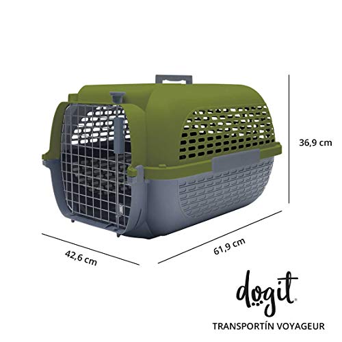 Dogit Pet Voyageur Gde Verde/Gris, Grey & Khaki, L