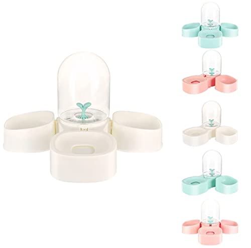 Edipets, Comedero Gato, Bebedero Gatos Perro, Triple, Dispensador 3 en 1, Capacidad 1 Litro, Antiasfixia, para Comida, Agua, Pienso (Verde)