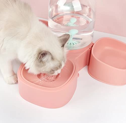 Edipets, Comedero Gato, Bebedero Gatos Perro, Triple, Dispensador 3 en 1, Capacidad 1 Litro, Antiasfixia, para Comida, Agua, Pienso (Verde)