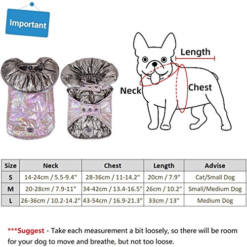ETOPARS Abrigo para Perro Reversible de Invierno, Invierno Caliente Chaqueta para Mascotas Perros, Chaqueta de Plumas para Mascotas, Ropa Traje para Mascotas Perros Gatos