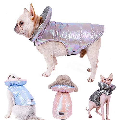 ETOPARS Abrigo para Perro Reversible de Invierno, Invierno Caliente Chaqueta para Mascotas Perros, Chaqueta de Plumas para Mascotas, Ropa Traje para Mascotas Perros Gatos