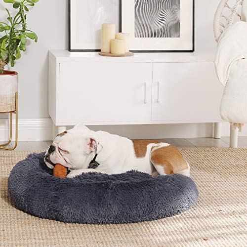 FEANDREA Cama para Perro y Gato, 80 cm, Gris Oscuro PGW040G02