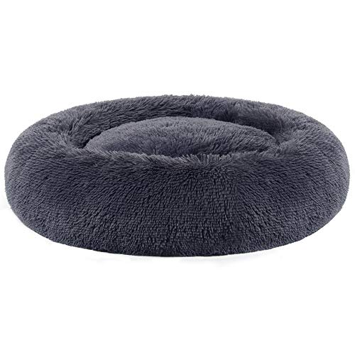 FEANDREA Cama para Perro y Gato, 80 cm, Gris Oscuro PGW040G02