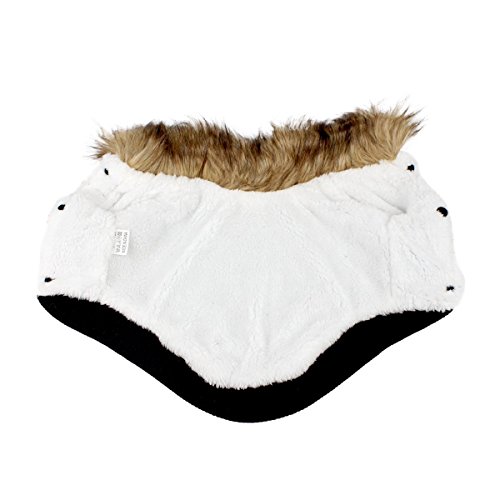 FishBabe - Cazadora de piel sintética con cuello de pelo, impermeable, resistente al viento, de estilo vintage, para perros de razas pequeñas y medianas como chihuahua, beagle, corgi o bulldog francés