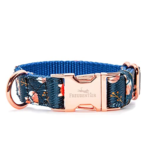 FREUDENTIER® Collar y Correa para Perros en un Maravilloso Set | Incluye Caja de Regalo | Colección Let's Get Foxy | Resistente al Invierno y fácil de Limpiar (41-63 cm)
