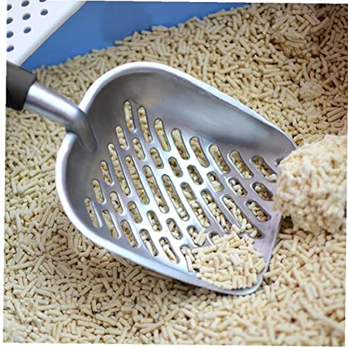 Froiny Metal Cat Litter Pala Grande Hueco Aleación Aluminio Heces Pala Artefacto Tofu Heces Pala Gato Heces Pala Cat Supplies