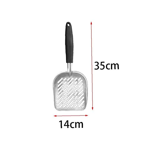Froiny Metal Cat Litter Pala Grande Hueco Aleación Aluminio Heces Pala Artefacto Tofu Heces Pala Gato Heces Pala Cat Supplies