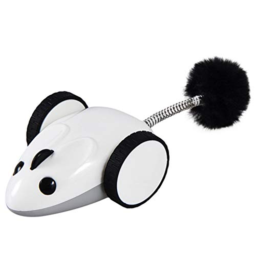 Gato divertido ratón eléctrico Racer automático Irregular movimiento 360 ° Rotación mascota juguete mascota gato juguetes