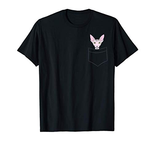 Gato Sphynx en el bolsillo Gato Sphynx Camiseta