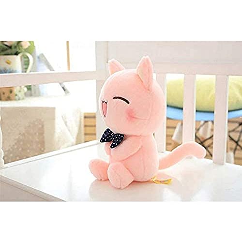 GBBNWFOL Gatito Rosa Gato Corbata de Plomo Juguete Peluche Animal niño cumpleaños Regalo de cumpleaños decoración del hogar Rosa