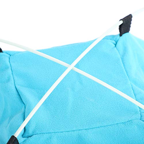 Gcgg Cama De Tienda De Campaña Cama Portátil Plegable Cata Cama Cama Portátil Perros Perros Pisita Pantera De Pista con Estera De Peluche Pequeño Animal Casa Jaula Azul