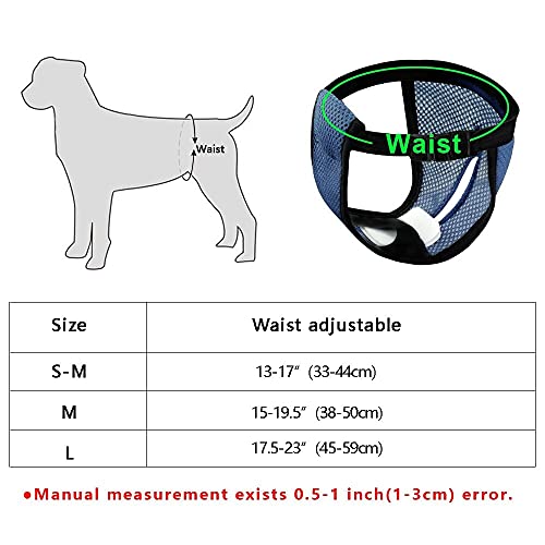 Genérico Pañal Reutilizable para Perros- Braga Higiénica para Perra en celo- Pañales Sanitarios para Mascotas pequeñas y Medianas-Talla M (38cm a 50cm)