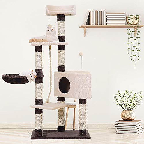 gengxinxin para Gatos con Árbol para Gatos Gatos Rascador con 2 Estilos 53in Cat Tree Cat Toys Árbol De Mascotas para Gatos Pet Tower Cats Toys Cat Scratchers Tree para Mascotas House Play-Style A