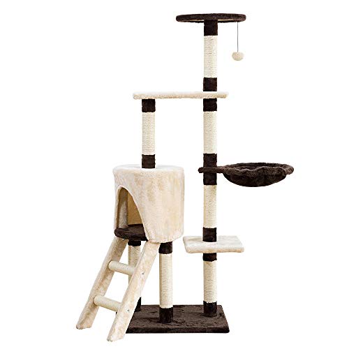 gengxinxin para Gatos con Árbol para Gatos Gatos Rascador con 2 Estilos 53in Cat Tree Cat Toys Árbol De Mascotas para Gatos Pet Tower Cats Toys Cat Scratchers Tree para Mascotas House Play-Style A