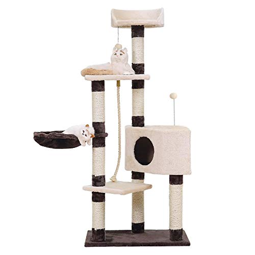 gengxinxin para Gatos con Árbol para Gatos Gatos Rascador con 2 Estilos 53in Cat Tree Cat Toys Árbol De Mascotas para Gatos Pet Tower Cats Toys Cat Scratchers Tree para Mascotas House Play-Style A