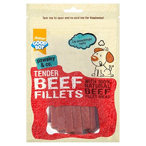 Good Boy tierna carne de vacuno filetes 90 G