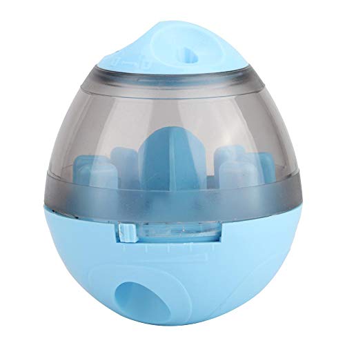GOTOTOP Comedero Lento para Mascotas, Juguete de dispensación de Tratamiento Lento, Bola de Entrenamiento de Inteligencia interactiva educativa para Cachorros, Perros y Gatos(Azul)