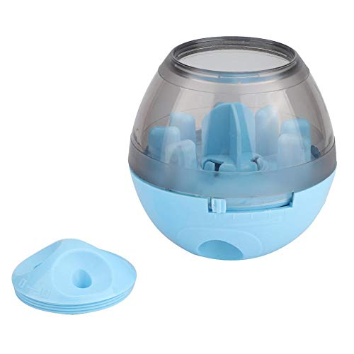 GOTOTOP Comedero Lento para Mascotas, Juguete de dispensación de Tratamiento Lento, Bola de Entrenamiento de Inteligencia interactiva educativa para Cachorros, Perros y Gatos(Azul)