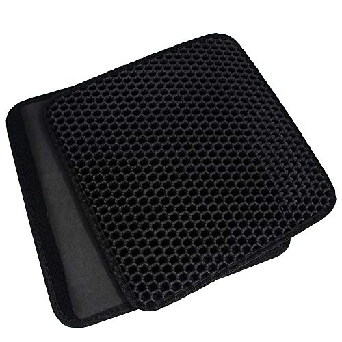 Grantien Alfombra De La Caja De La Basura del Gato,La Almohadilla Diseño De La Caja Azul Diseño del Gato De La Miel Li Tter Mateva Gato Ester Negro 30 X 30Cm