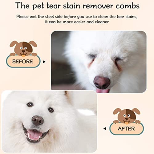GUOJFEN Cepillo para Mascotas Mejora la circulación Cepillos de Masaje Peine de Aseo para Cejas Perros Gatos Eliminación de costra y moco