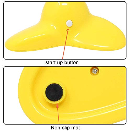 HanDingSM Juguetes con Plumas,Mascota Gato Interactivo Juguete con 360 ° eléctrico Giratorio Intermitente Mariposas Juguetes (Amarillo)