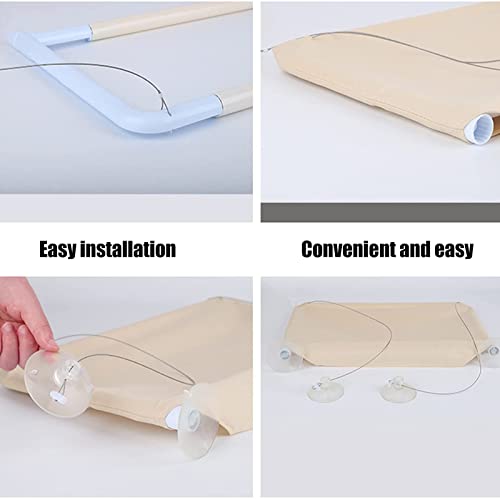 HENGBIRD Hamaca para ventana con potente ventosa, silla para gatos con ventosa, hamaca para gatos, hamaca para mascotas desmontable y fácil de limpiar