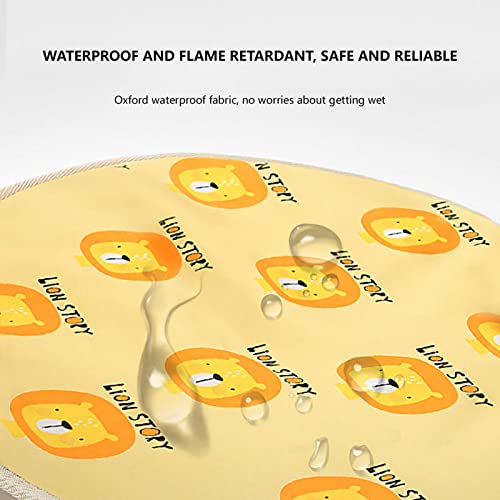 HGML Almohadilla Térmica para Mascotas, Alfombra Térmica Impermeable Interiores, Perros GatosAlmohadilla Térmica Eléctrica, Alfombra Térmica Apagado Automático Round Bear-M