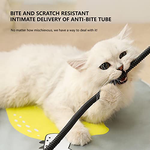 HGML Almohadilla Térmica para Mascotas, Almohadilla Térmica Redonda Gatos, Almohadilla Térmica Impermeable Temperatura Ajustable Mascotas, Eléctrica Mascotas Pequeñas Med 50 * 50cm