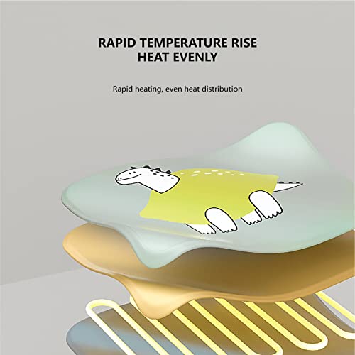 HGML Almohadilla Térmica para Mascotas, Almohadilla Térmica Redonda Gatos, Almohadilla Térmica Impermeable Temperatura Ajustable Mascotas, Eléctrica Mascotas Pequeñas Med 50 * 50cm