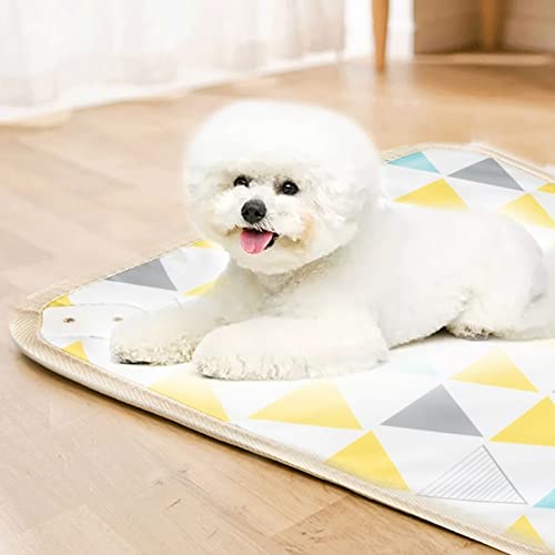 HGML Almohadilla Térmica para Mascotas, Colchoneta Térmica para Perros, Colchoneta Térmica Impermeable para Perros, con Temporizador De 12 Niveles Y 9 Niveles De Temperat Blue-30 * 30cm