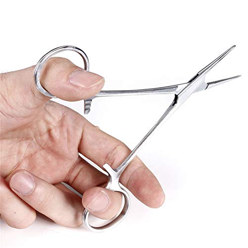 hongyupu Tijeras para Perros Tijeras Peluqueria Canina Removedor de Orejas para Mascotas El Pelo de la Nariz Tijeras Tijeras curvadas para Perro Straight,12.5cm