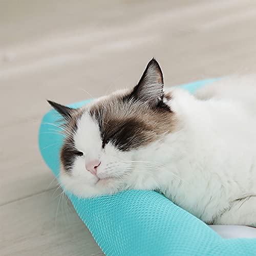 HYISHION Alfombrilla Refrescante para Perros Gatos, XL 80 * 65cm Alfombra Refrescante Refrigeración Automática, Alfombra de Enfriamiento Manta en Verano para Perros Gatos,Rosado,M