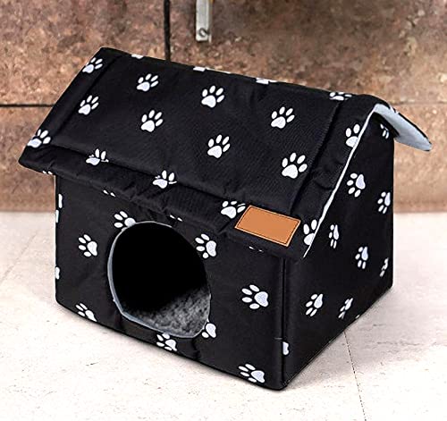 IELSH Casa para Gatos/Perros Exterior Invierno, Caseta para Gatos Exterior Impermeable, Casa para Mascotas Exterior Refugio Animales, 3 Especificaciones, Buen Efecto de Aislamiento